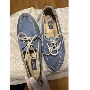 Sperry Light Blue Mens Boat Shoes